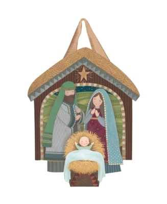 Away in a Manger PVC Door Decor