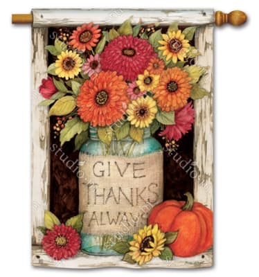 Fall Mason Jars BreezeArt Standard House Flag