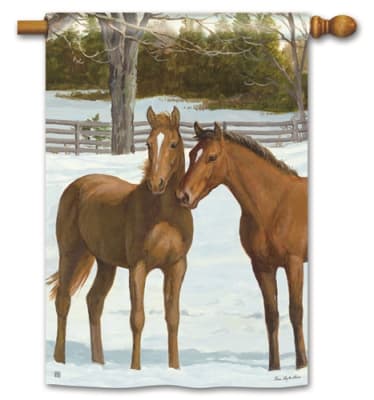 Winter Horse BreezeArt Standard House Flag