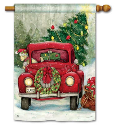 Bringing Home the Tree BreezeArt Standard House Flag