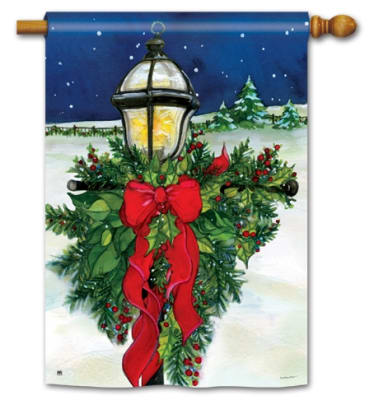 Home for the Holidays BreezeArt Standard House Flag
