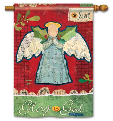Glory to God BreezeArt Standard House Flag