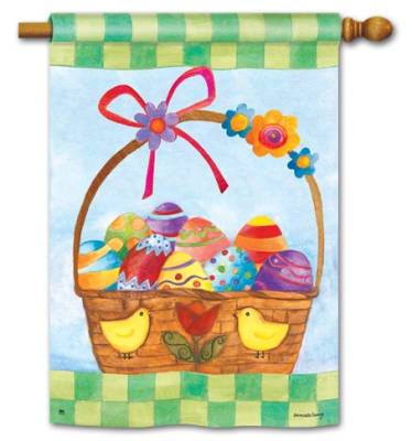 Basket for the Bunny BreezeArt Standard House Flag