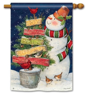 Signs of Christmas BreezeArt Standard House Flag