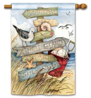 To The Beach BreezeArt Standard House Flag