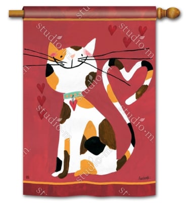 Sweet Kitty BreezeArt Standard House Flag
