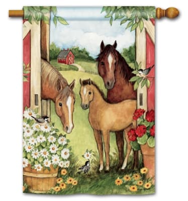 Springtime on the Farm BreezeArt Standard House Flag