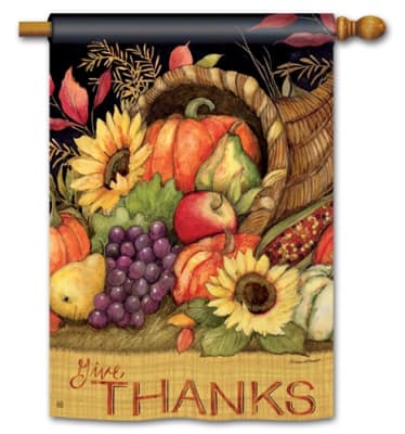 Harvest Blessings BreezeArt Standard House Flag