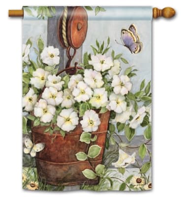 Petunias on Pulley BreezeArt Standard House Flag