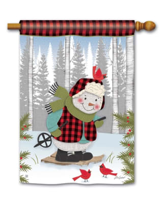 Winter Fun Snowman BreezeArt Standard House Flag