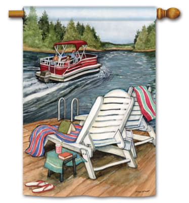 Lake Weekend BreezeArt Standard House Flag