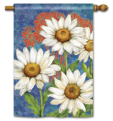 Designer Daisies Decorative Standard House Flag