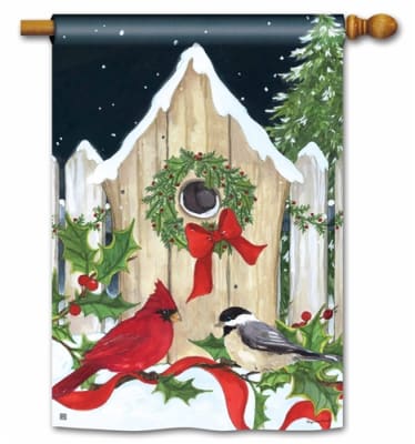Christmas  Cottage BreezeArt Standard House Flag