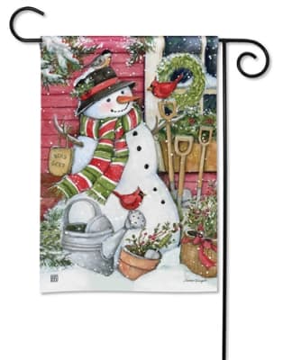 Garden Snowman BreezeArt Garden Flag