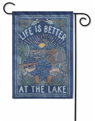 Better at the Lake BreezeArt Garden Flag