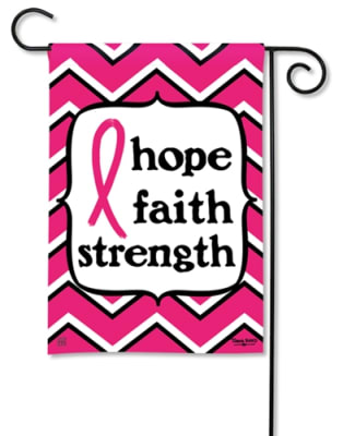 Pink Ribbon BreezeArt Garden Flag
