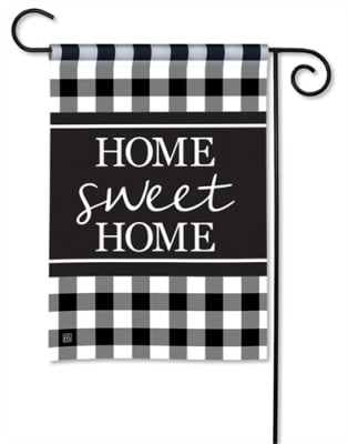 Black and White Check BreezeArt Garden Flag