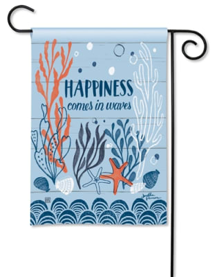 Waves of Happiness BreezeArt Garden Flag