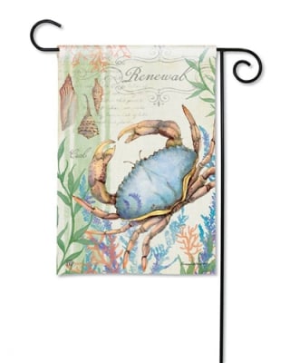 Atlantic Blue Crab BreezeArt Garden Flag