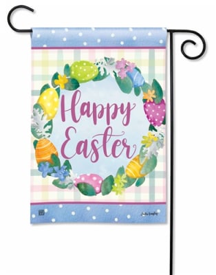 Easter Wreath BreezeArt Garden Flag