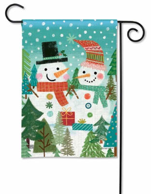 Snow Couple BreezeArt Garden Flag