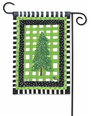 Snowy Pines BreezeArt Garden Flag