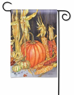 Pumpkins and Maize BreezeArt Garden Flag