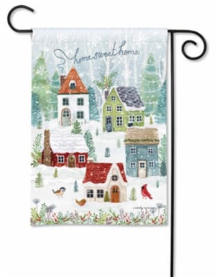 Snow Village BreezeArt Garden Flag