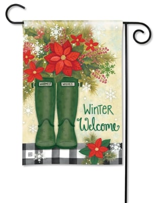 Winter Wellies BreezeArt Garden Flag