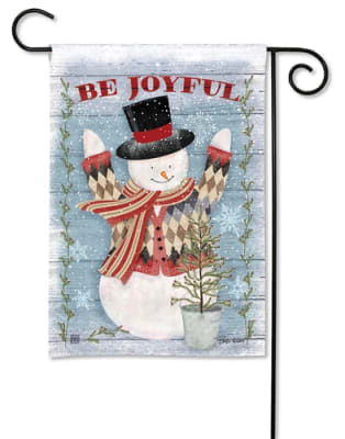 Joyful Snowman BreezeArt Garden Flag