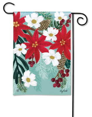Poinsettia Bloom BreezeArt Garden Flag