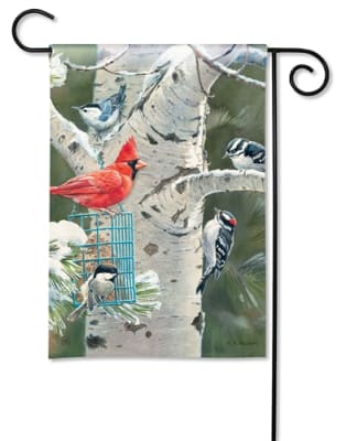 Winter Birds BreezeArt Garden Flag