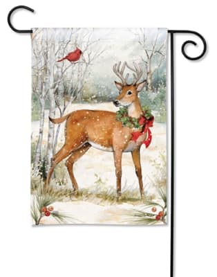 Woodland Christmas BreezeArt Garden Flag