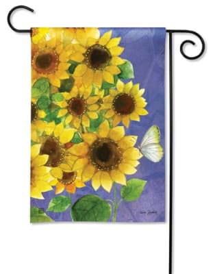 Sunflowers On Blue BreezeArt Garden Flag