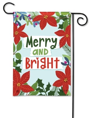 Bright Poinsettias BreezeArt Garden Flag