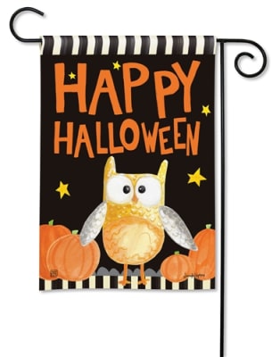 Halloween Night Owl BreezeArt Garden Flag