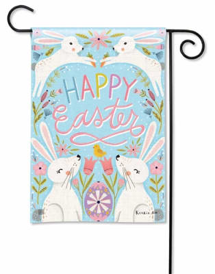 Easter Bunnies BreezeArt Garden Flag
