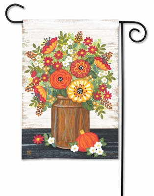 Rustic Fall Flowers BreezeArt Garden Flag