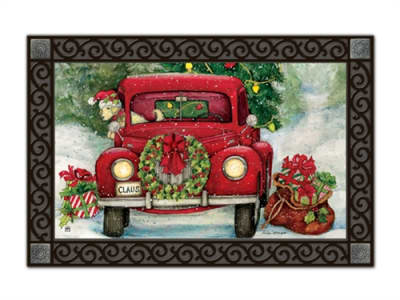 Bringing Home the Tree MatMates Decorative Doormat
