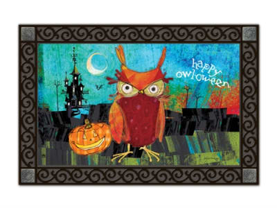 Happy Owloween MatMates Decorative Doormat