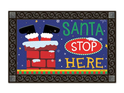 Santa Stop Here MatMates Doormat