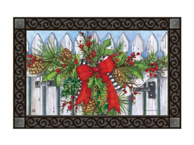 Holiday Garland MatMates Decorative Doormat