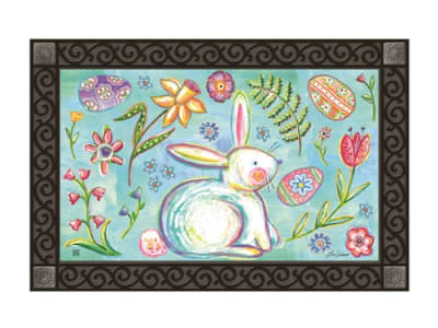 Easter Bunny Garden MatMates Decorative Doormat
