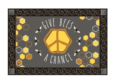 Give Bees a Chance MatMates Decorative Doormat