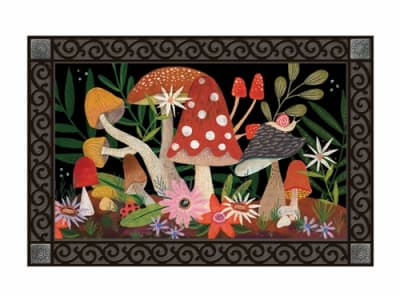 Mushroom Garden MatMates Decorative Doormat
