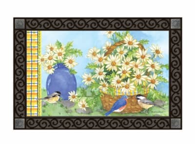 Daisy Basket MatMates Decorative Doormat