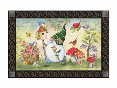 Birdhouse Gnome MatMates Decorative Doormat