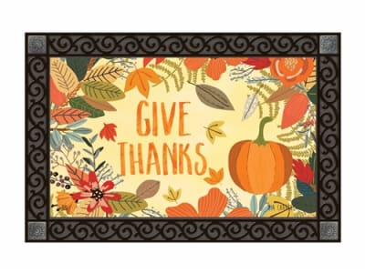 We Give Thanks MatMates Decorative Doormat