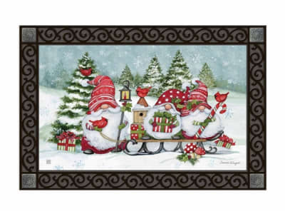 Christmas Gnome MatMates Decorative Doormat