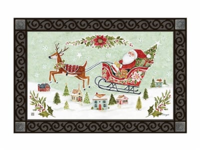 Happy Christmas Santa MatMates Decorative Doormat